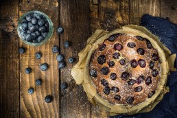 Food Photography pie with Blueberries